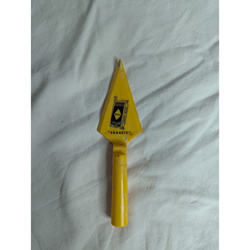 Vintage Sakrete cement mix trowel shape LETTER OPENER remembrance Brown Bigelow